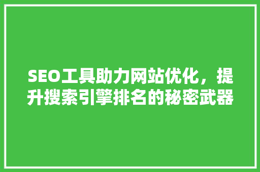 SEO工具助力网站优化，提升搜索引擎排名的秘密武器