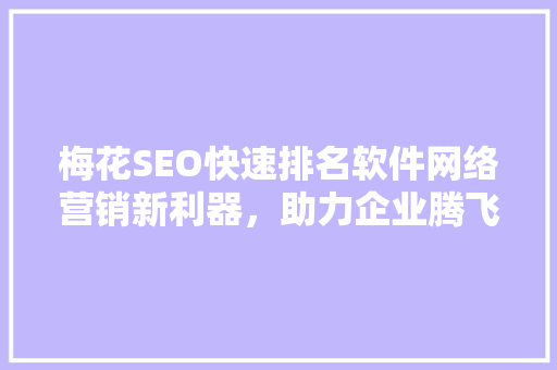 梅花SEO快速排名软件网络营销新利器，助力企业腾飞