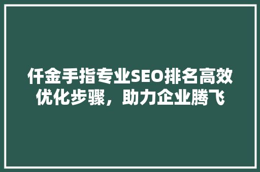 仟金手指专业SEO排名高效优化步骤，助力企业腾飞