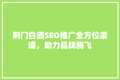 荆门白酒SEO推广全方位渠道，助力品牌腾飞