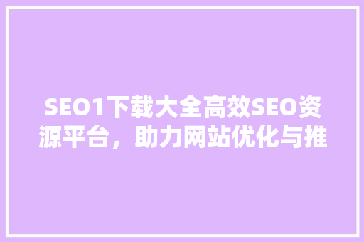 SEO1下载大全高效SEO资源平台，助力网站优化与推广