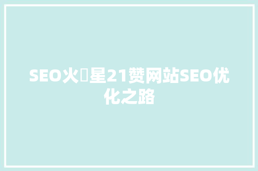SEO火乚星21赞网站SEO优化之路