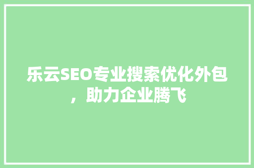 乐云SEO专业搜索优化外包，助力企业腾飞