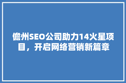 儋州SEO公司助力14火星项目，开启网络营销新篇章