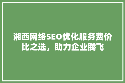 湘西网络SEO优化服务费价比之选，助力企业腾飞