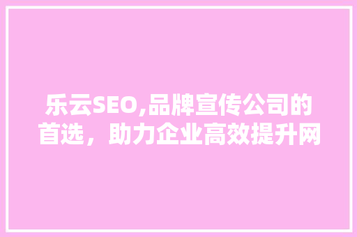 乐云SEO,品牌宣传公司的首选，助力企业高效提升网络知名度