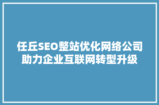 任丘SEO整站优化网络公司助力企业互联网转型升级  第1张