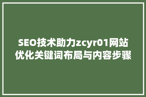 SEO技术助力zcyr01网站优化关键词布局与内容步骤