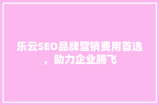 乐云SEO品牌营销费用首选，助力企业腾飞