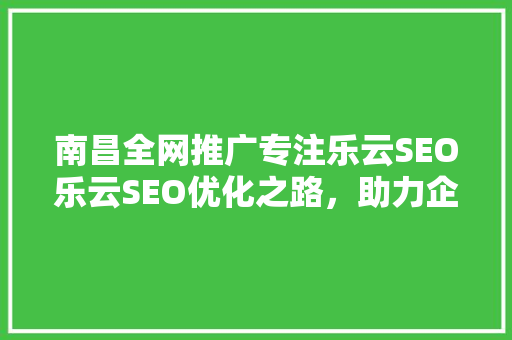 南昌全网推广专注乐云SEO乐云SEO优化之路，助力企业腾飞