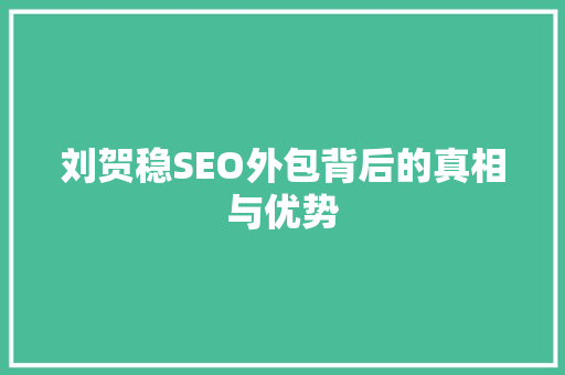 刘贺稳SEO外包背后的真相与优势  第1张