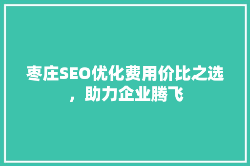 枣庄SEO优化费用价比之选，助力企业腾飞