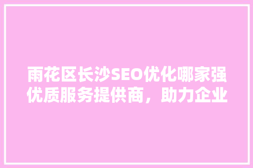 雨花区长沙SEO优化哪家强优质服务提供商，助力企业腾飞