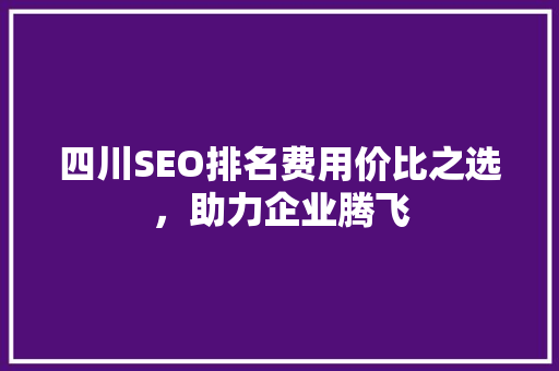四川SEO排名费用价比之选，助力企业腾飞