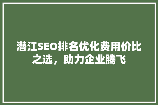 潜江SEO排名优化费用价比之选，助力企业腾飞