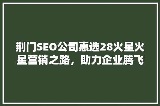 荆门SEO公司惠选28火星火星营销之路，助力企业腾飞