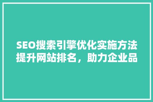 SEO搜索引擎优化实施方法提升网站排名，助力企业品牌成长