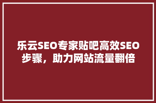 乐云SEO专家贴吧高效SEO步骤，助力网站流量翻倍