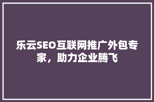 乐云SEO互联网推广外包专家，助力企业腾飞  第1张