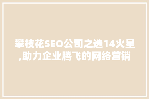 攀枝花SEO公司之选14火星,助力企业腾飞的网络营销专家