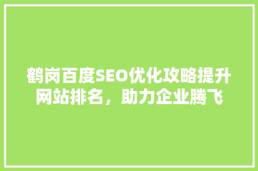 鹤岗百度SEO优化攻略提升网站排名，助力企业腾飞
