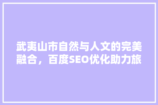 武夷山市自然与人文的完美融合，百度SEO优化助力旅游胜地