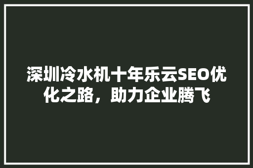 深圳冷水机十年乐云SEO优化之路，助力企业腾飞