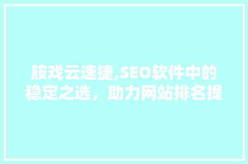 胺戏云速捷,SEO软件中的稳定之选，助力网站排名提升