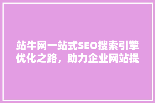 站牛网一站式SEO搜索引擎优化之路，助力企业网站提升流量与排名  第1张