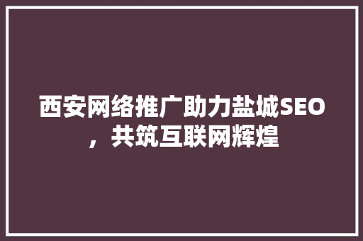 西安网络推广助力盐城SEO，共筑互联网辉煌