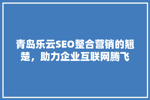 青岛乐云SEO整合营销的翘楚，助力企业互联网腾飞