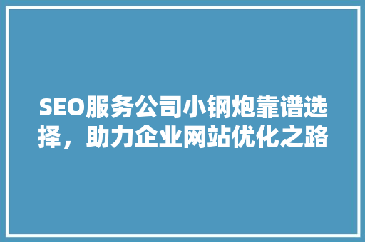 SEO服务公司小钢炮靠谱选择，助力企业网站优化之路