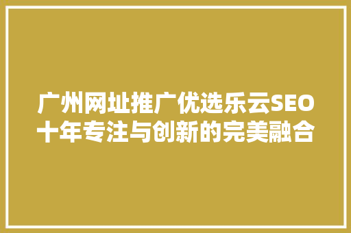 广州网址推广优选乐云SEO十年专注与创新的完美融合