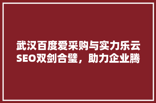 武汉百度爱采购与实力乐云SEO双剑合璧，助力企业腾飞