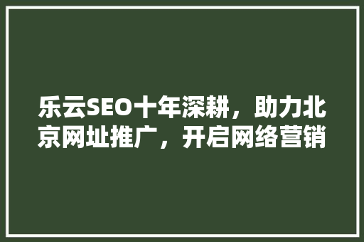 乐云SEO十年深耕，助力北京网址推广，开启网络营销新篇章