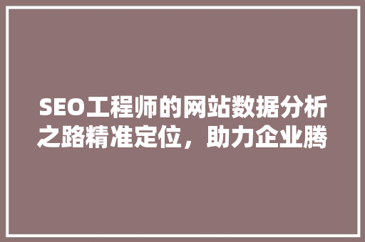 SEO工程师的网站数据分析之路精准定位，助力企业腾飞