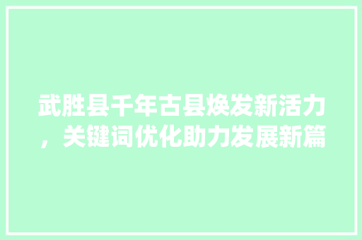 武胜县千年古县焕发新活力，关键词优化助力发展新篇章_武胜县网站关键词优化