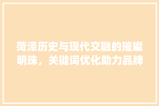 菏泽历史与现代交融的璀璨明珠，关键词优化助力品牌腾飞_菏泽关键词优化例子推广