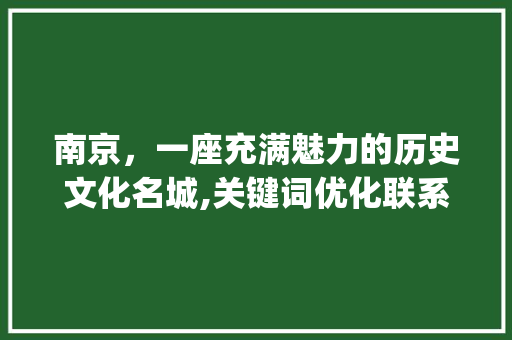 南京，一座充满魅力的历史文化名城,关键词优化联系电话详解_南京关键词优化联系电话