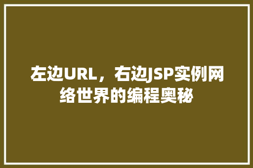 左边URL，右边JSP实例网络世界的编程奥秘