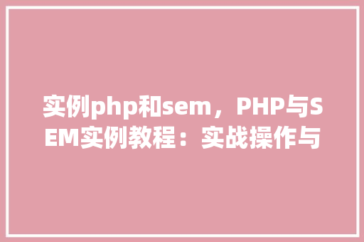 实例php和sem，PHP与SEM实例教程：实战操作与效果分析