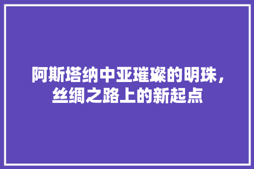阿斯塔纳中亚璀璨的明珠，丝绸之路上的新起点