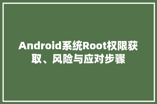Android系统Root权限获取、风险与应对步骤