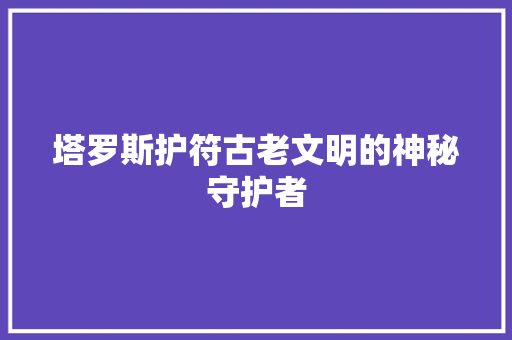 塔罗斯护符古老文明的神秘守护者
