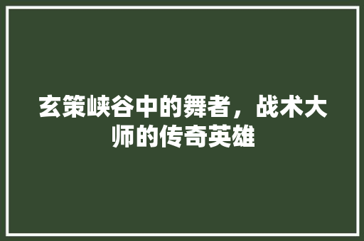 玄策峡谷中的舞者，战术大师的传奇英雄