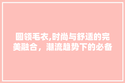 圆领毛衣,时尚与舒适的完美融合，潮流趋势下的必备单品